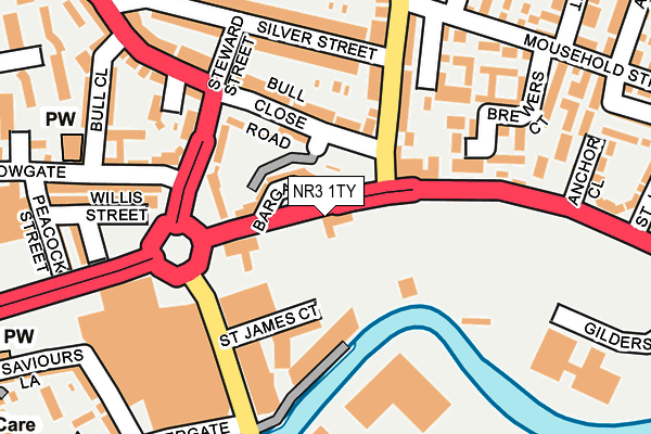 NR3 1TY map - OS OpenMap – Local (Ordnance Survey)