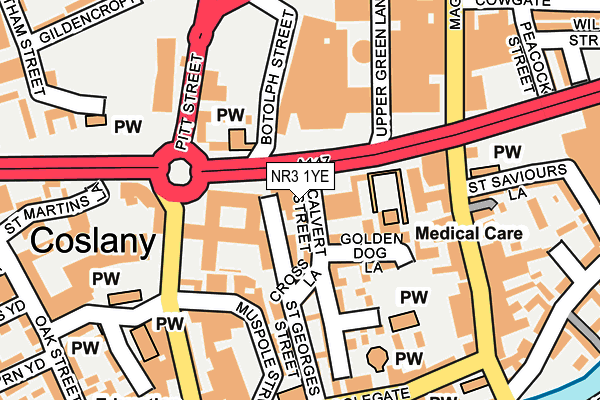 NR3 1YE map - OS OpenMap – Local (Ordnance Survey)