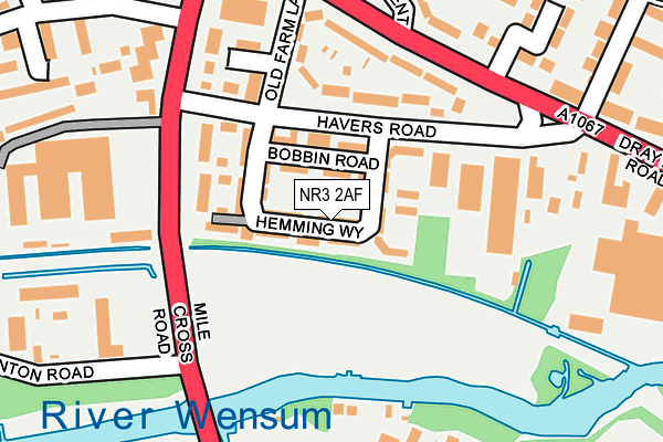 NR3 2AF map - OS OpenMap – Local (Ordnance Survey)