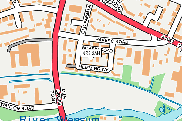 NR3 2AH map - OS OpenMap – Local (Ordnance Survey)