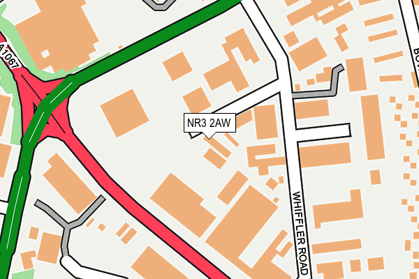 NR3 2AW map - OS OpenMap – Local (Ordnance Survey)