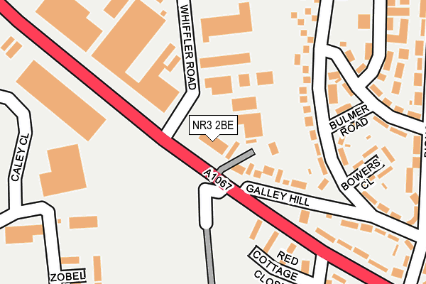 NR3 2BE map - OS OpenMap – Local (Ordnance Survey)