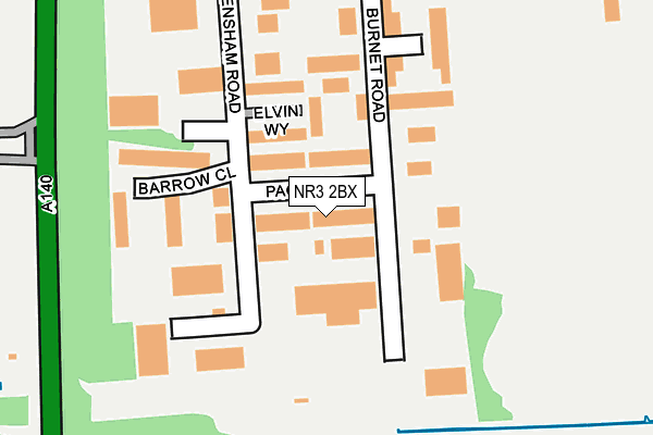 NR3 2BX map - OS OpenMap – Local (Ordnance Survey)