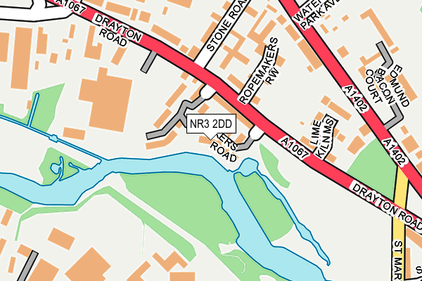 NR3 2DD map - OS OpenMap – Local (Ordnance Survey)