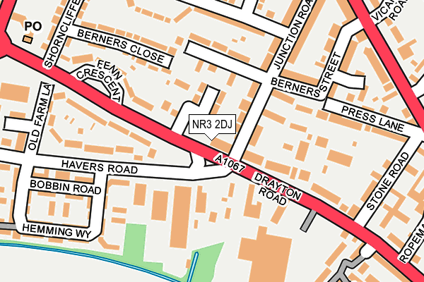 NR3 2DJ map - OS OpenMap – Local (Ordnance Survey)