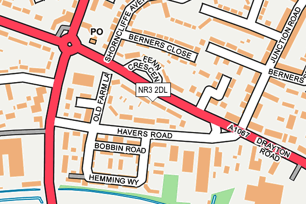 NR3 2DL map - OS OpenMap – Local (Ordnance Survey)