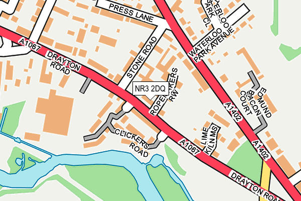 NR3 2DQ map - OS OpenMap – Local (Ordnance Survey)