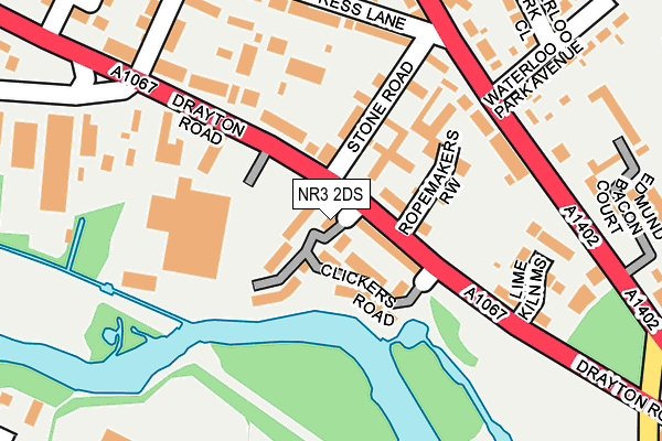 NR3 2DS map - OS OpenMap – Local (Ordnance Survey)