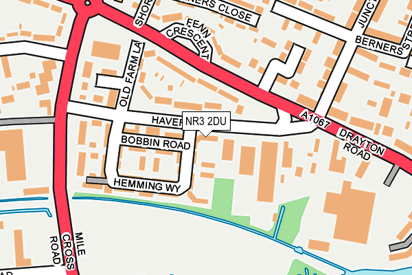 NR3 2DU map - OS OpenMap – Local (Ordnance Survey)
