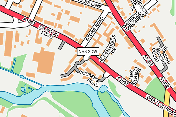 NR3 2DW map - OS OpenMap – Local (Ordnance Survey)