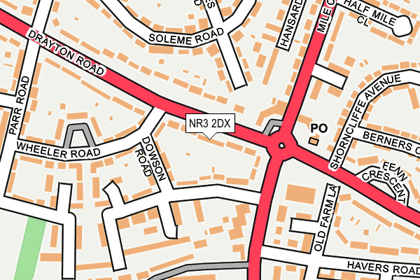 NR3 2DX map - OS OpenMap – Local (Ordnance Survey)