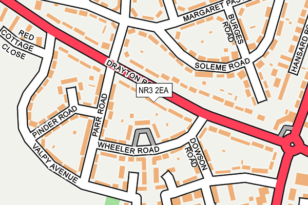 NR3 2EA map - OS OpenMap – Local (Ordnance Survey)