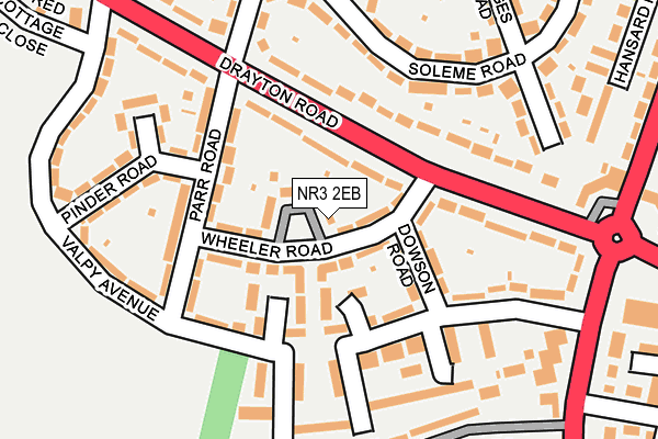 NR3 2EB map - OS OpenMap – Local (Ordnance Survey)