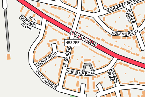NR3 2EE map - OS OpenMap – Local (Ordnance Survey)