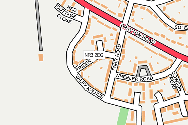 NR3 2EG map - OS OpenMap – Local (Ordnance Survey)