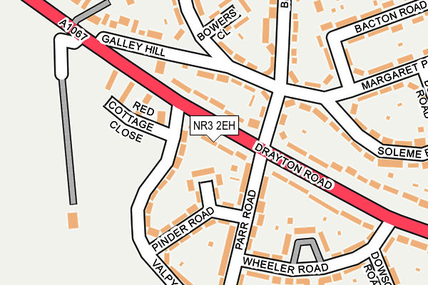 NR3 2EH map - OS OpenMap – Local (Ordnance Survey)