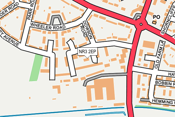 NR3 2EP map - OS OpenMap – Local (Ordnance Survey)