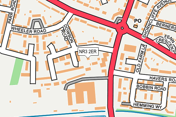 NR3 2ER map - OS OpenMap – Local (Ordnance Survey)