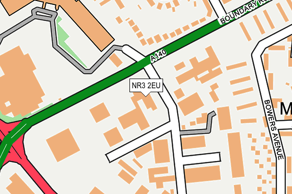 NR3 2EU map - OS OpenMap – Local (Ordnance Survey)