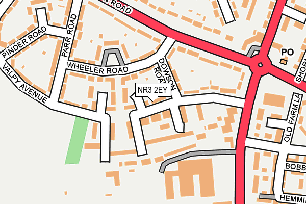 NR3 2EY map - OS OpenMap – Local (Ordnance Survey)