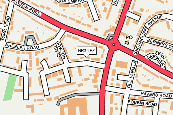 NR3 2EZ map - OS OpenMap – Local (Ordnance Survey)