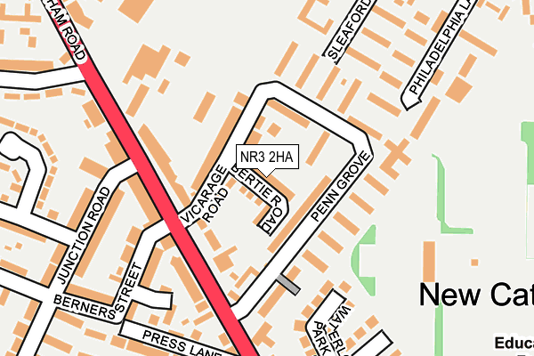 NR3 2HA map - OS OpenMap – Local (Ordnance Survey)
