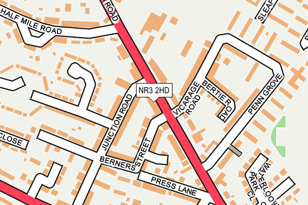 NR3 2HD map - OS OpenMap – Local (Ordnance Survey)