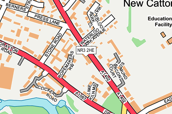 NR3 2HE map - OS OpenMap – Local (Ordnance Survey)