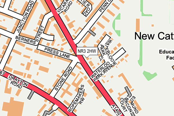 NR3 2HW map - OS OpenMap – Local (Ordnance Survey)