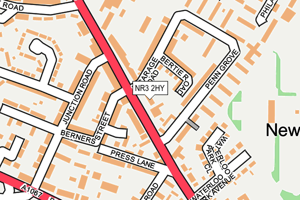 NR3 2HY map - OS OpenMap – Local (Ordnance Survey)