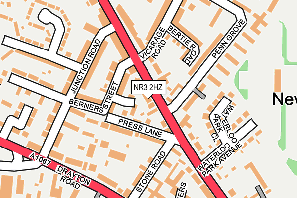 NR3 2HZ map - OS OpenMap – Local (Ordnance Survey)