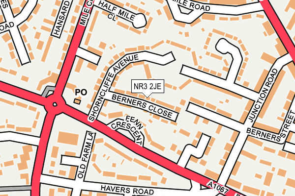 NR3 2JE map - OS OpenMap – Local (Ordnance Survey)