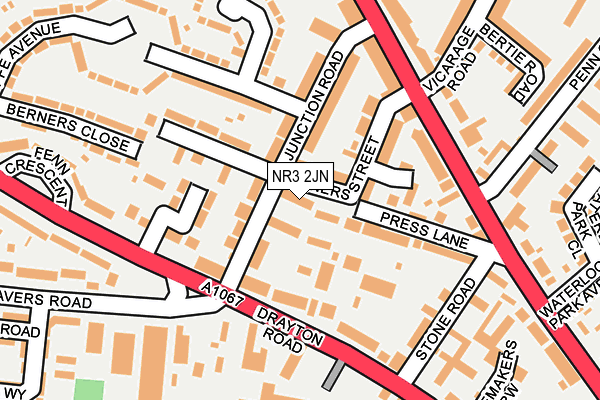 NR3 2JN map - OS OpenMap – Local (Ordnance Survey)