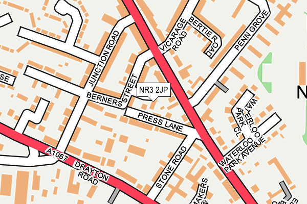 NR3 2JP map - OS OpenMap – Local (Ordnance Survey)