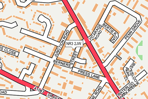 NR3 2JW map - OS OpenMap – Local (Ordnance Survey)