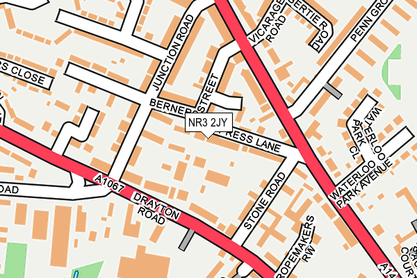 NR3 2JY map - OS OpenMap – Local (Ordnance Survey)