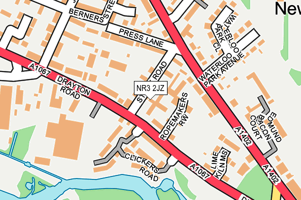 NR3 2JZ map - OS OpenMap – Local (Ordnance Survey)