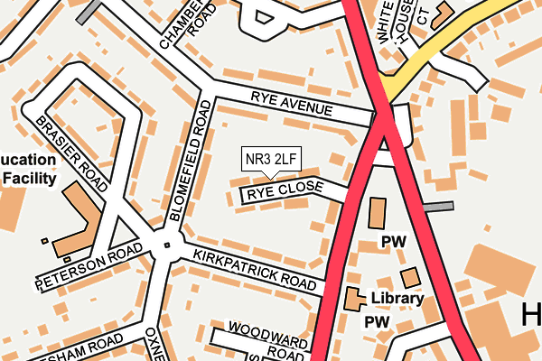 NR3 2LF map - OS OpenMap – Local (Ordnance Survey)