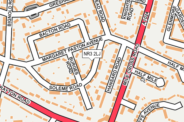 NR3 2LJ map - OS OpenMap – Local (Ordnance Survey)