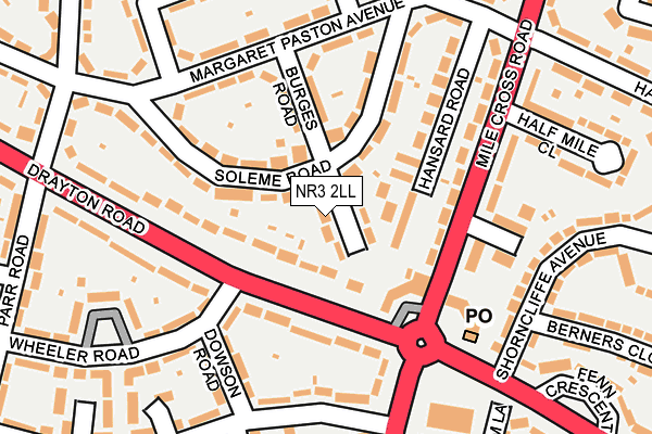 NR3 2LL map - OS OpenMap – Local (Ordnance Survey)