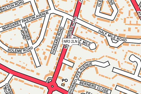 NR3 2LN map - OS OpenMap – Local (Ordnance Survey)