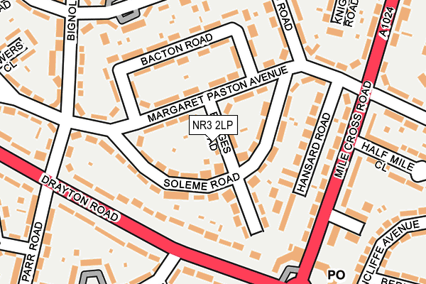 NR3 2LP map - OS OpenMap – Local (Ordnance Survey)