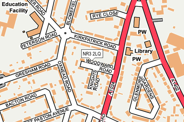 NR3 2LQ map - OS OpenMap – Local (Ordnance Survey)