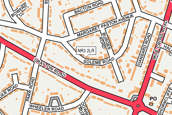 NR3 2LR map - OS OpenMap – Local (Ordnance Survey)