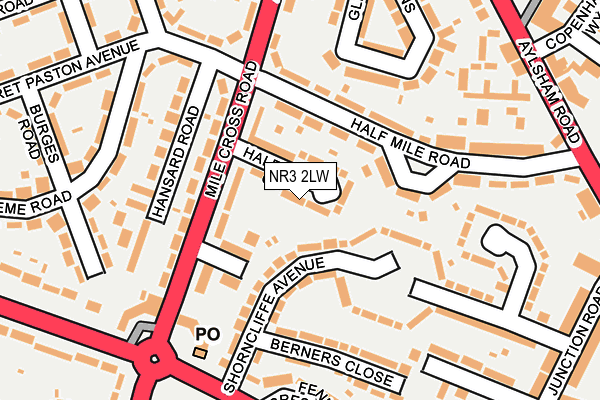 NR3 2LW map - OS OpenMap – Local (Ordnance Survey)