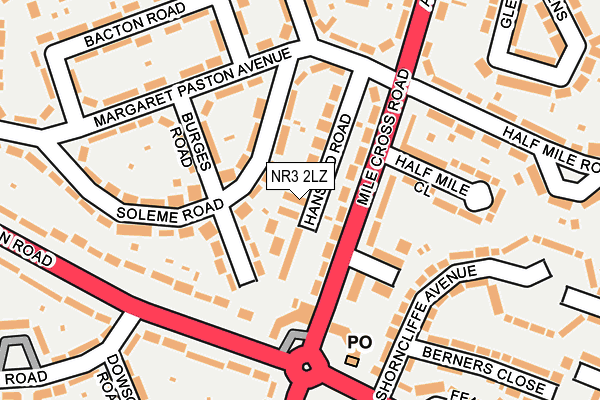 NR3 2LZ map - OS OpenMap – Local (Ordnance Survey)