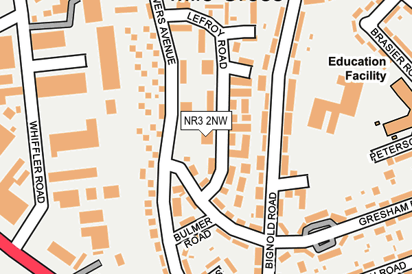 NR3 2NW map - OS OpenMap – Local (Ordnance Survey)
