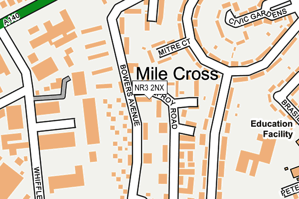 NR3 2NX map - OS OpenMap – Local (Ordnance Survey)