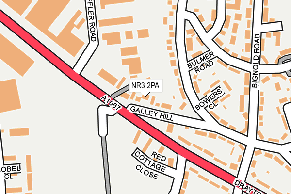 NR3 2PA map - OS OpenMap – Local (Ordnance Survey)