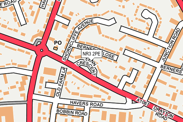 NR3 2PE map - OS OpenMap – Local (Ordnance Survey)